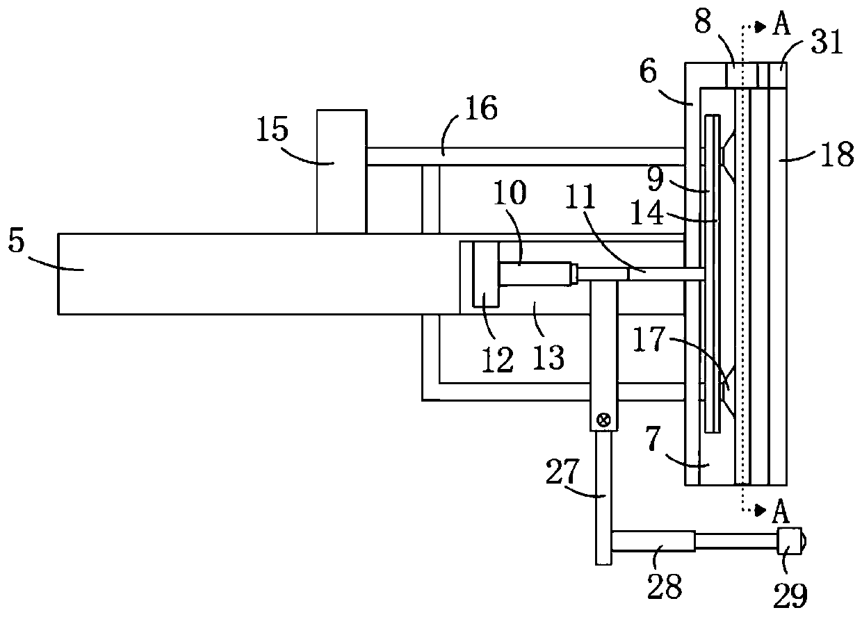 Semi-automatic vertical type wall brick fitting device and construction method thereof