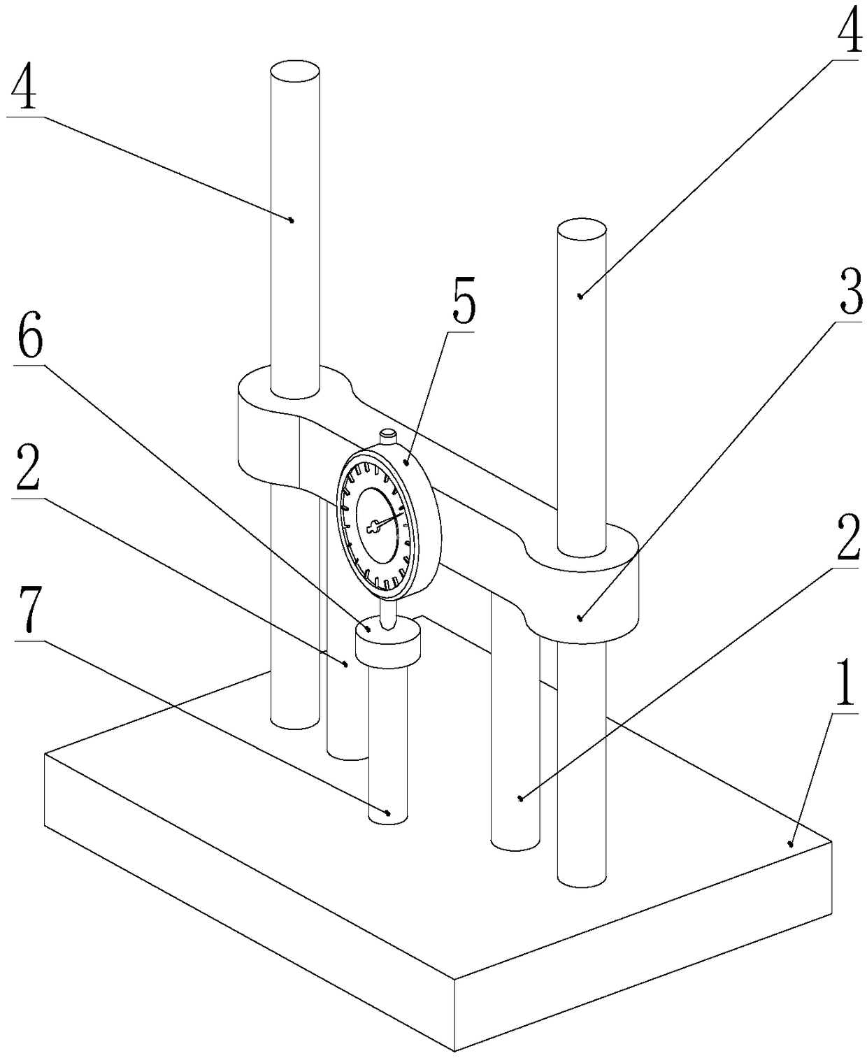Device and method for measuring wall thickness dimension of hole bottom of deep hole part