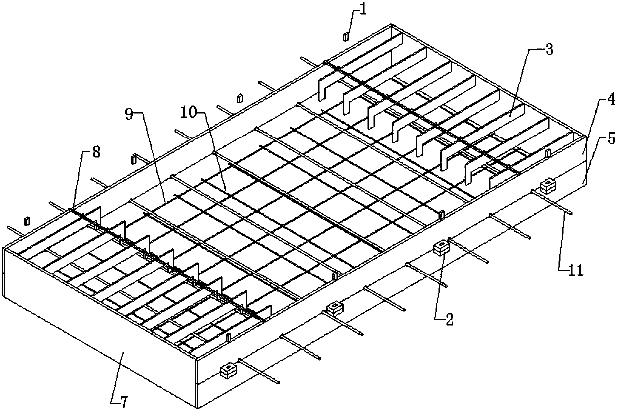 Fully-prefabricated floor and composite floor composite structure and manufacturing and assembly method