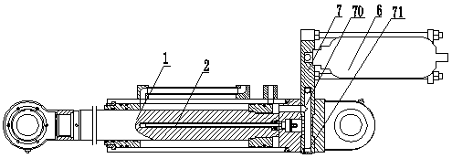 Buffer device of hydraulic oil cylinder