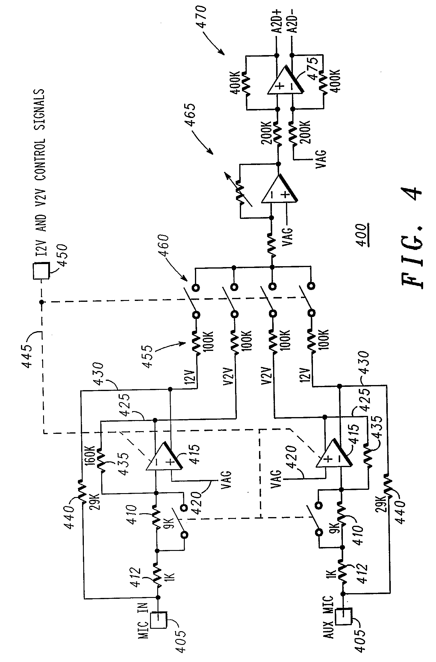 Microphone Amplification Arrangement and Integrated Circuit Therefor