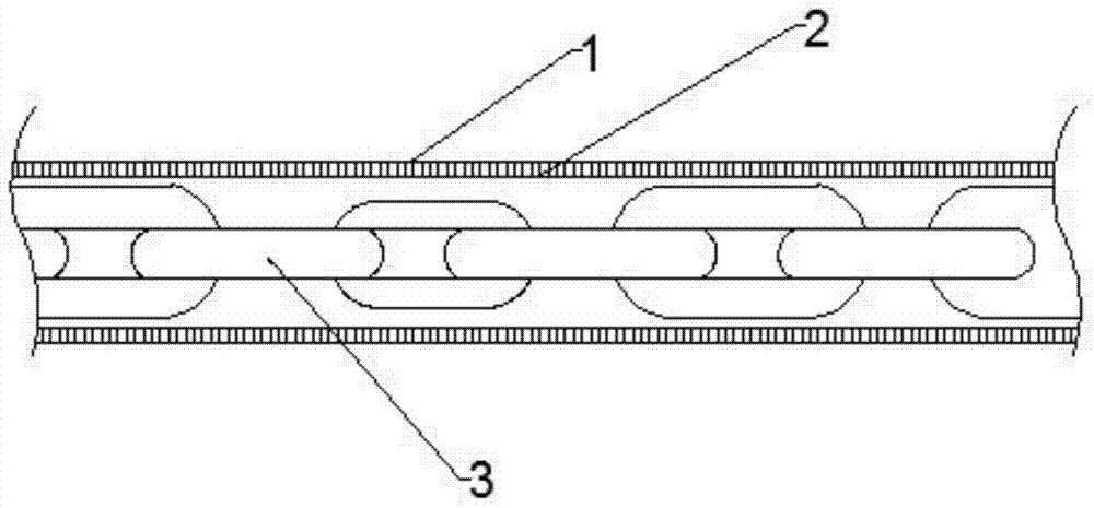 An all-plastic elastic flame-retardant elevator balance compensation chain