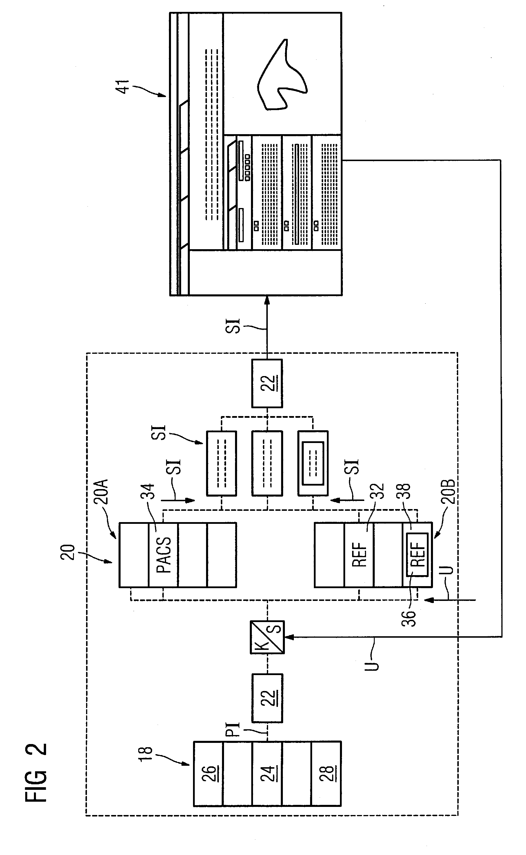 Method and data processing system to assist a medical diagnosis
