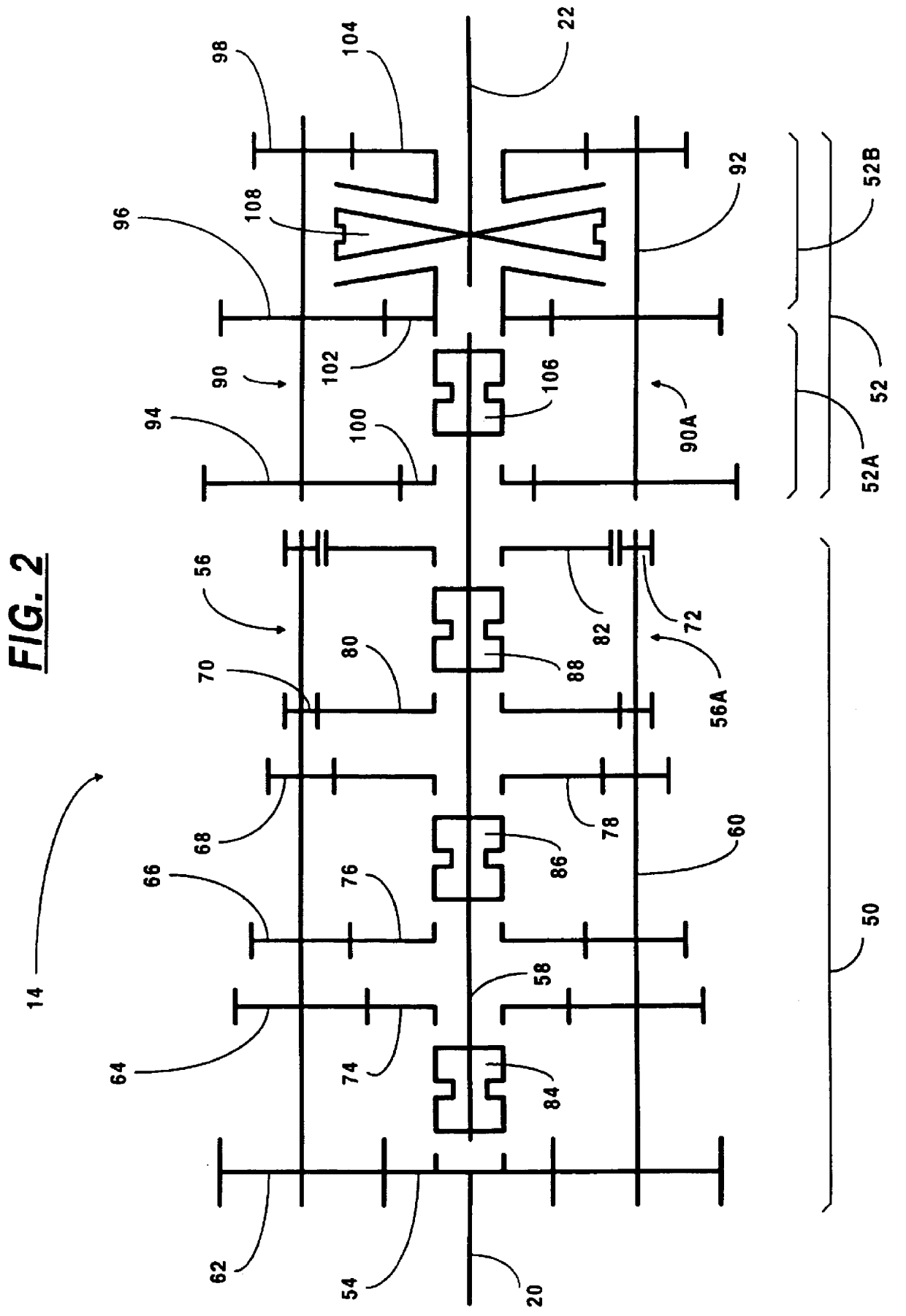 Mechanical transmission with reduced ratio steps in upper transmission ratios