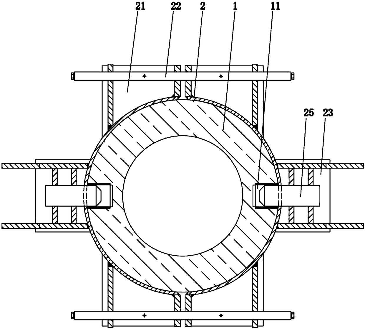 A prefabricated concrete octagonal column assembly device and its installation method