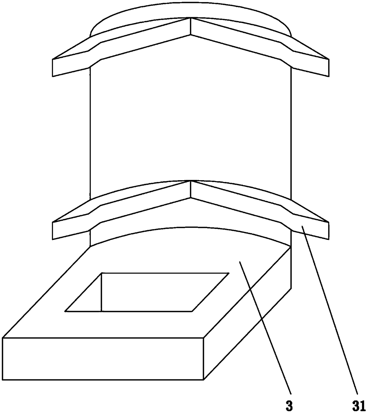 A prefabricated concrete octagonal column assembly device and its installation method