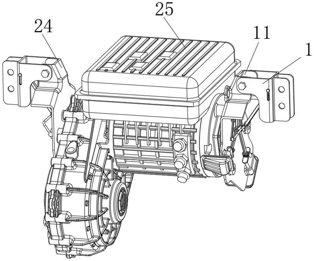 Portable mounting structure of motor for new energy automobile and motor for new energy automobile