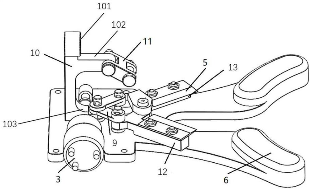 Potted vegetables double self-locking grasping and shearing integrated manipulator