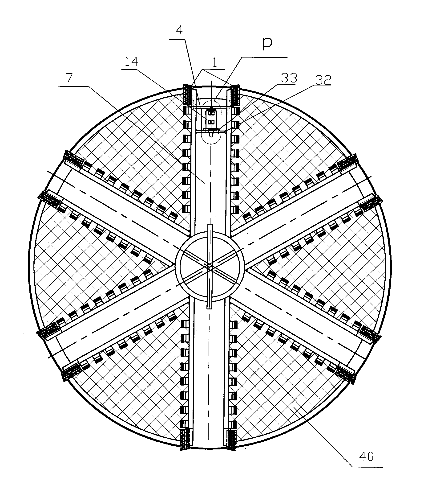 Cutting device with small-range diameter-variable function of soft rock shield machine