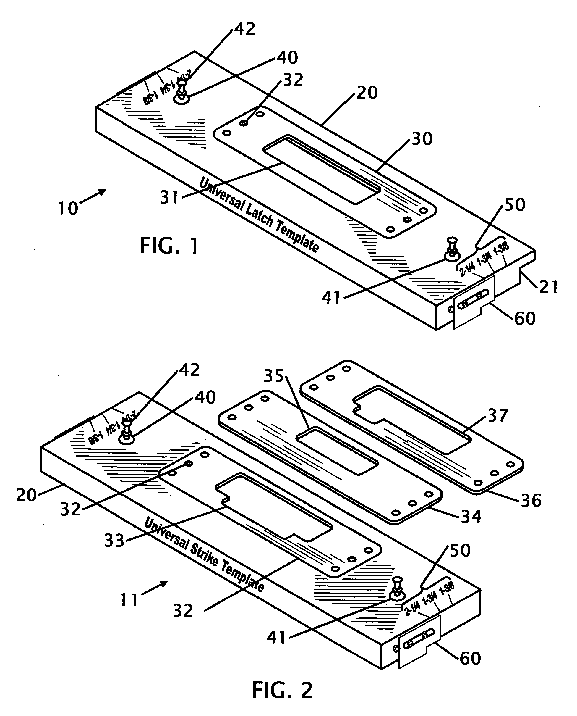 Router guide for different width doors and hinges