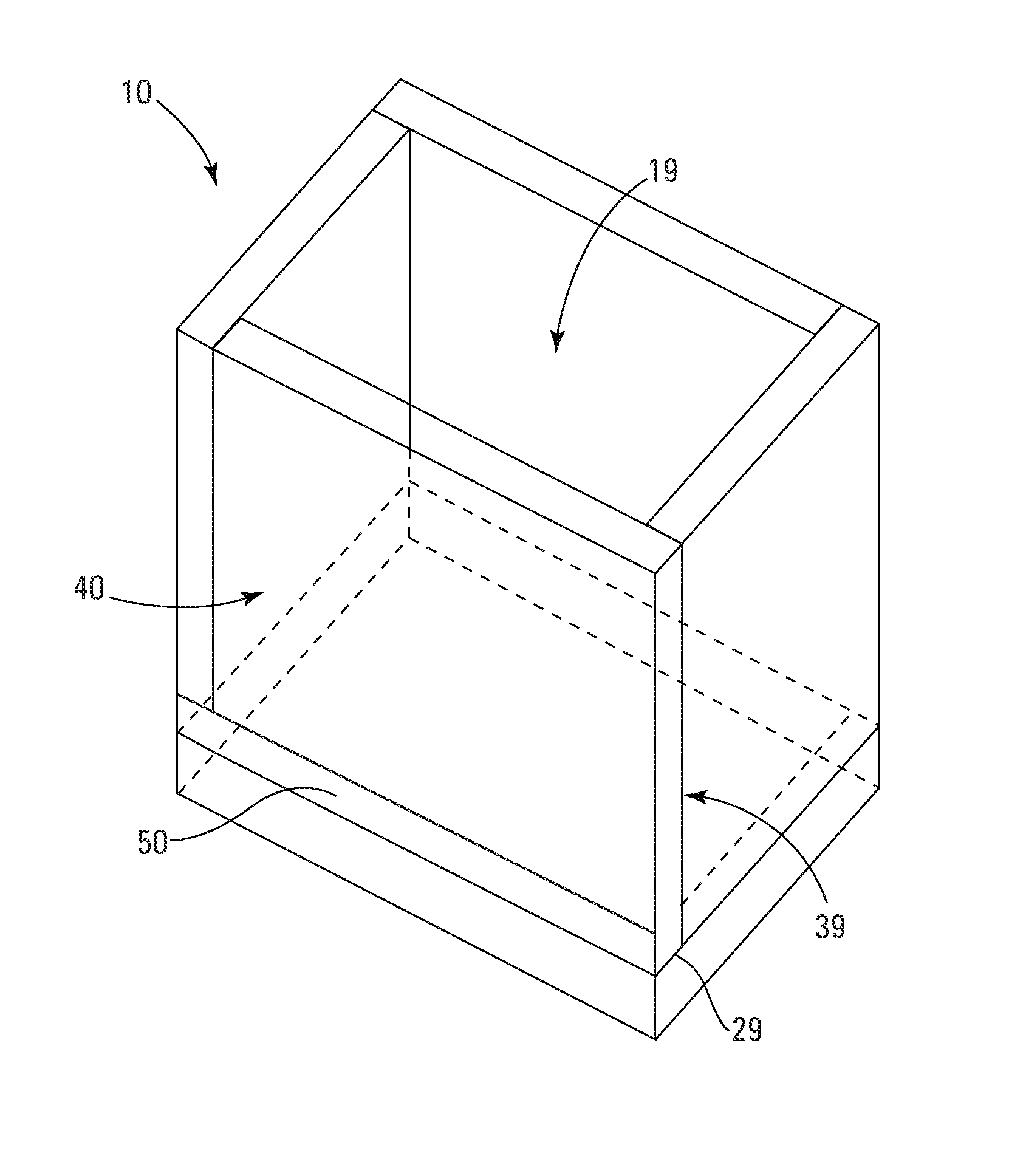 Assembly of abutting vacuum insulated panels arranged to form a retention chamber with a slip surface interposed between the panels