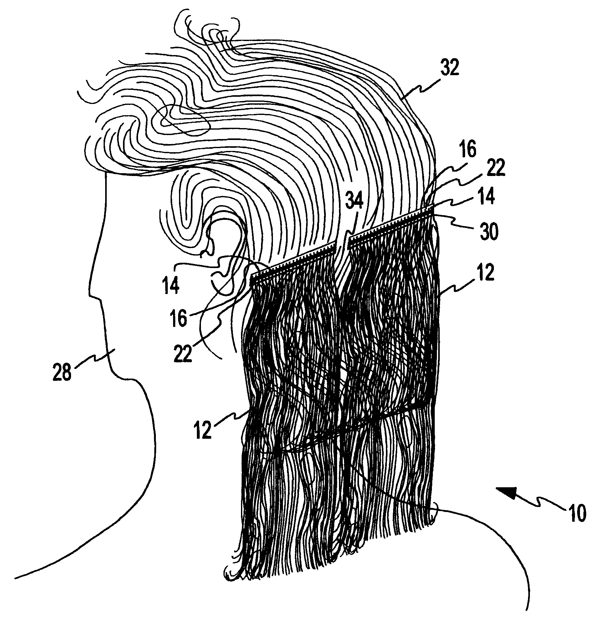 Method of using a self adhesive hair extension
