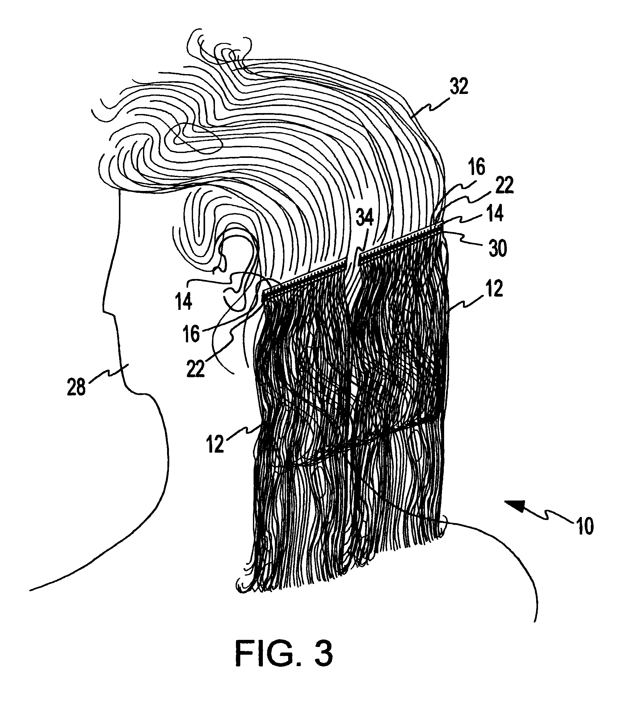Method of using a self adhesive hair extension