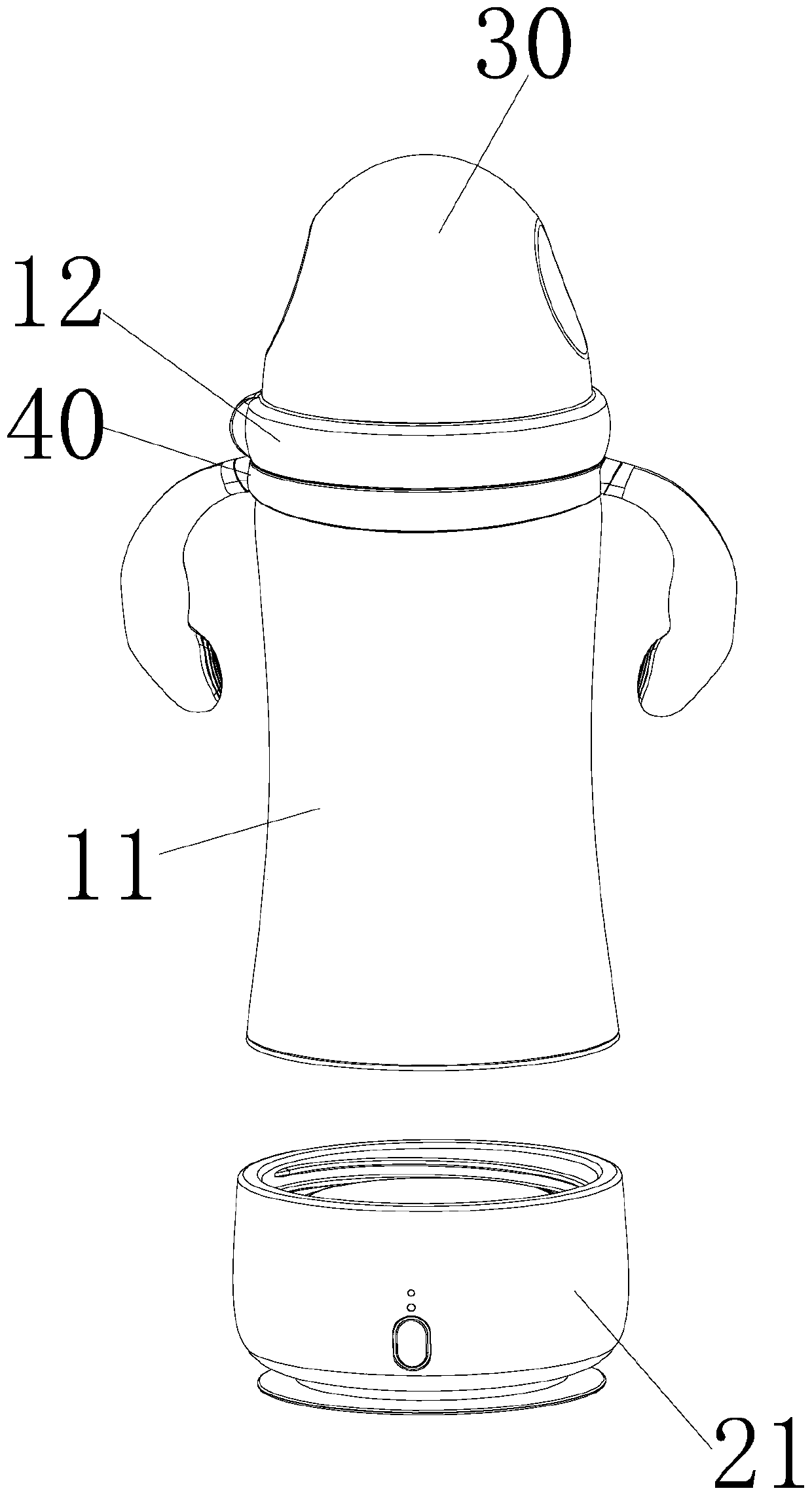 Combinable type feeding bottle