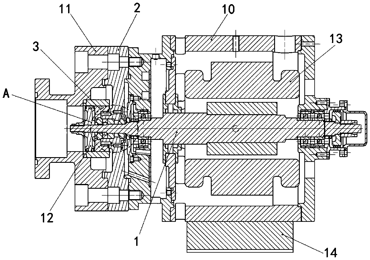 Multi-section carbon ring labyrinth sealing structure of supercritical carbon dioxide turboexpander