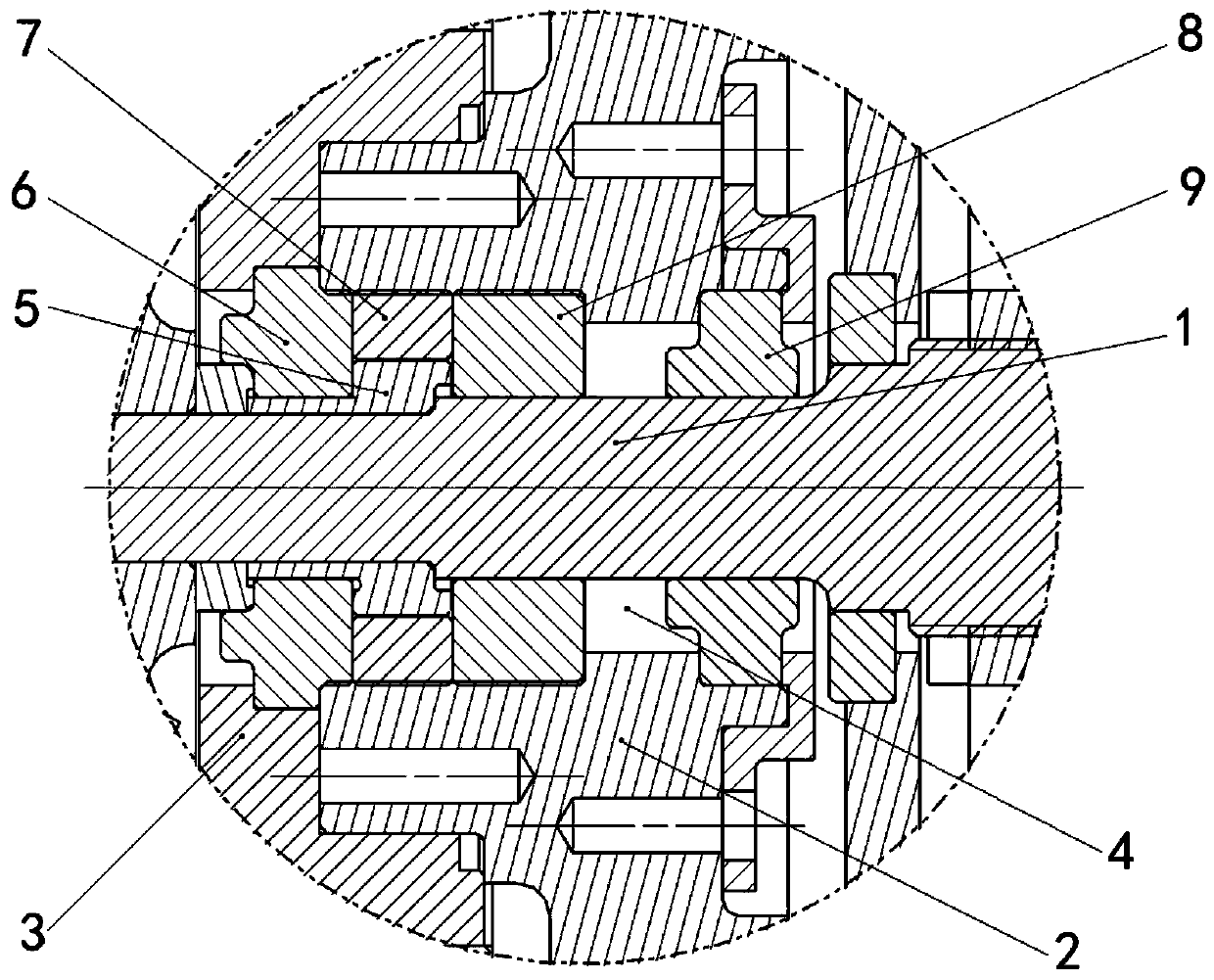 Multi-section carbon ring labyrinth sealing structure of supercritical carbon dioxide turboexpander