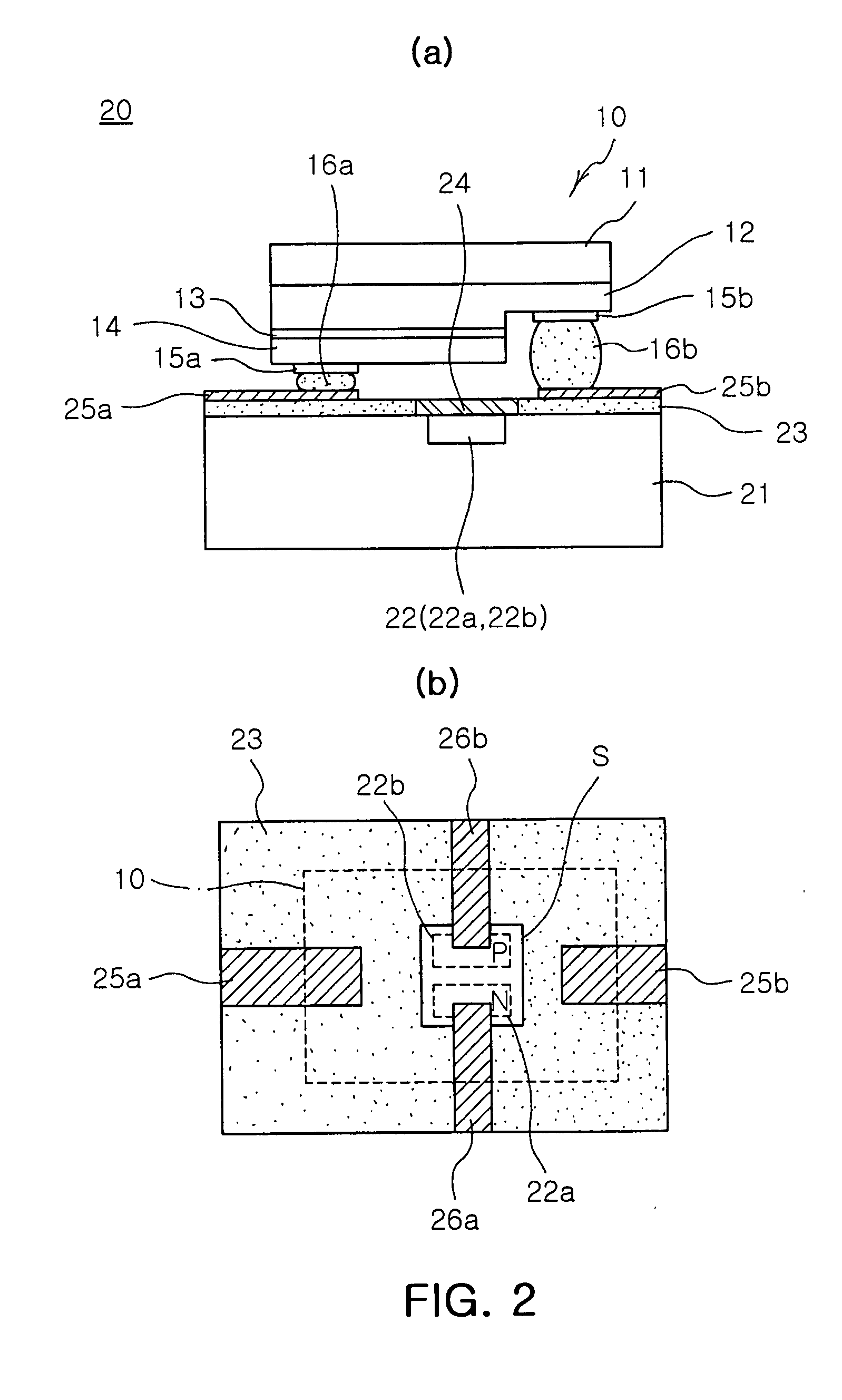 Light emitting diode package including monitoring photodiode