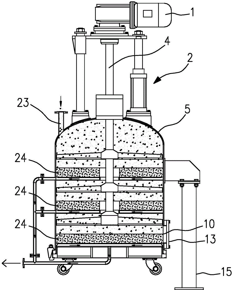 Layer-stepping type multi-filter disc filter machine