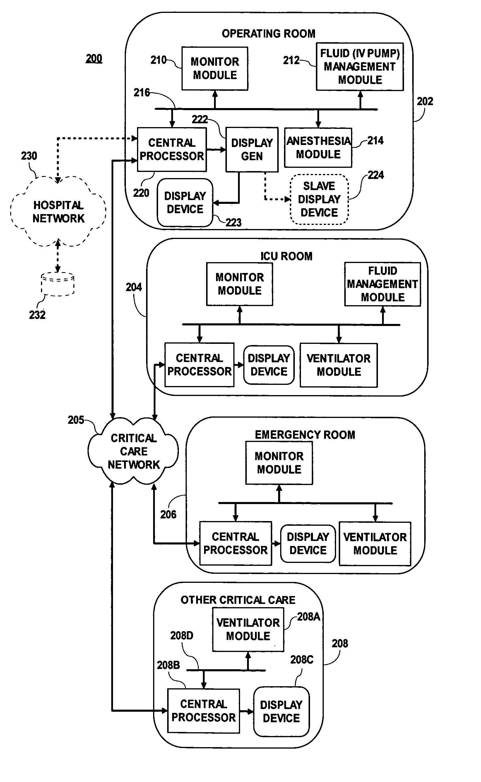 Healthcare processing device and display system