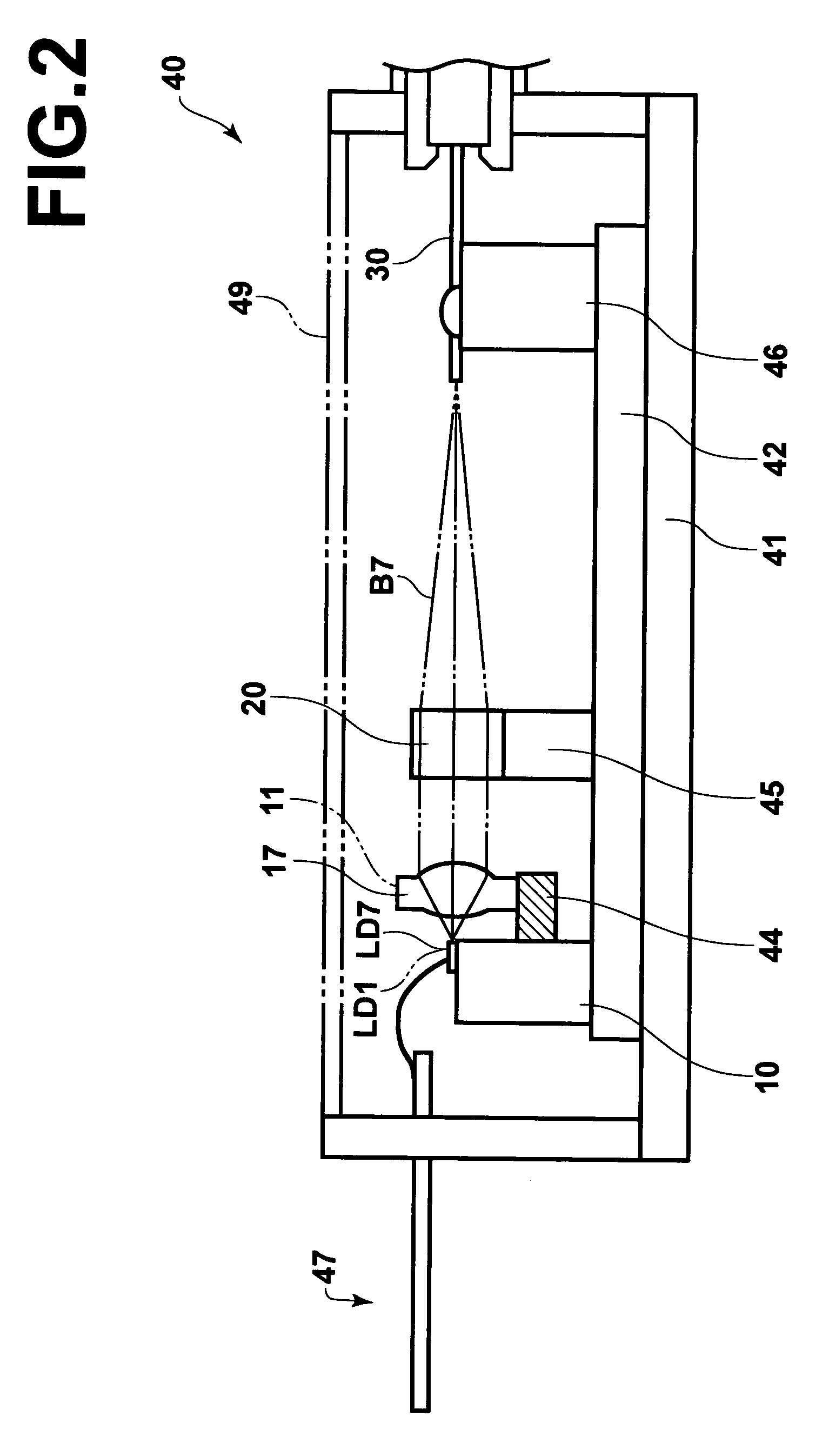 Method for adjusting alignment of laser beams in combined-laser-light source where the laser beams are incident on restricted area of light-emission end face of optical fiber