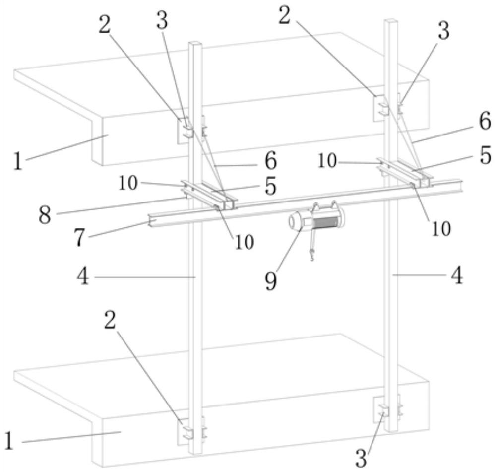 Lifting and hoisting method for external wall stone