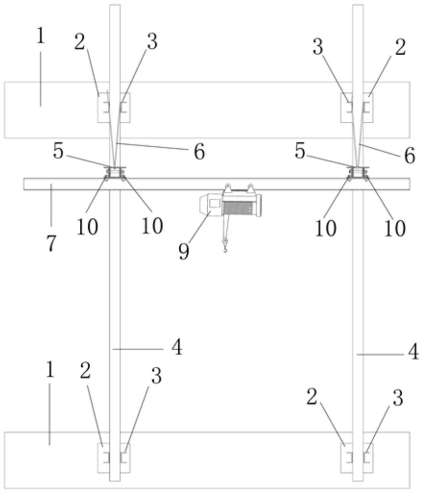 Lifting and hoisting method for external wall stone