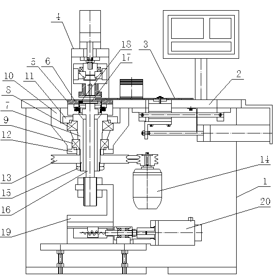 Automatic interior-angle chamfering machine