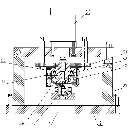 Automatic interior-angle chamfering machine