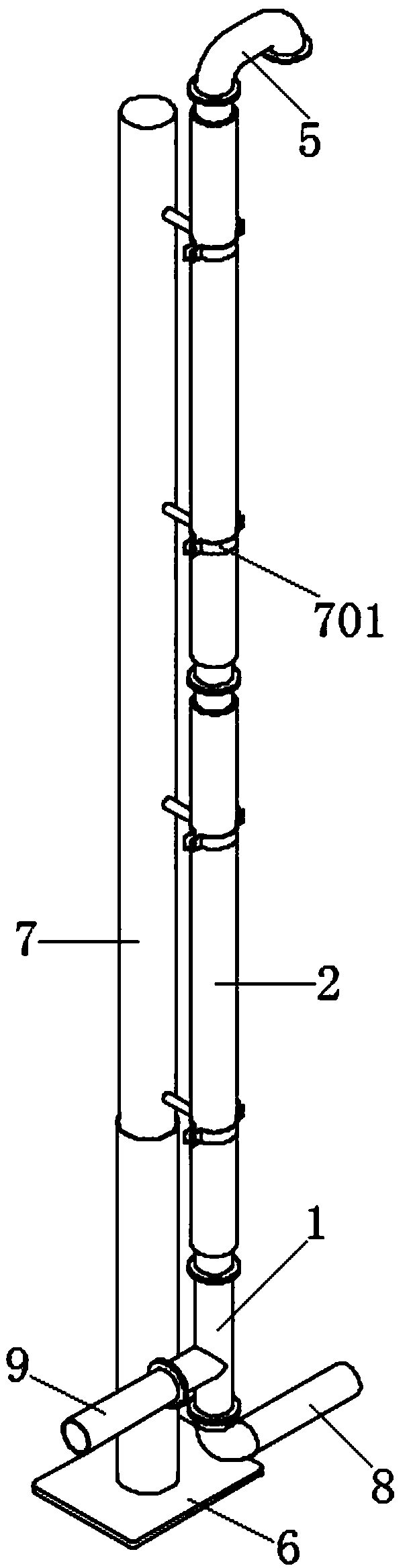 Egg white and yolk uniform mixing device used in cake inflating and whipping production line