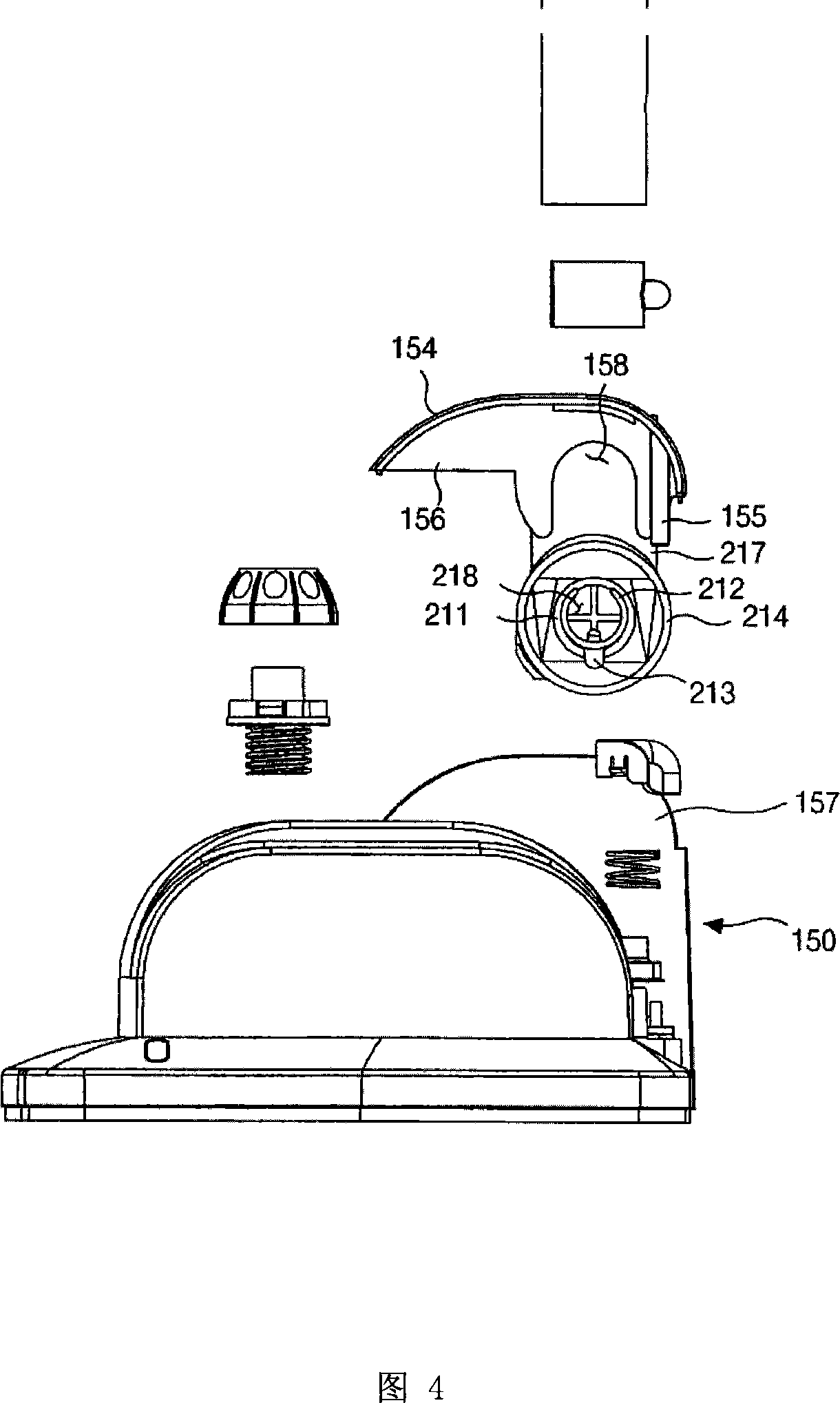 Steam vacuum cleaner and its push bar assembly and hose assembly