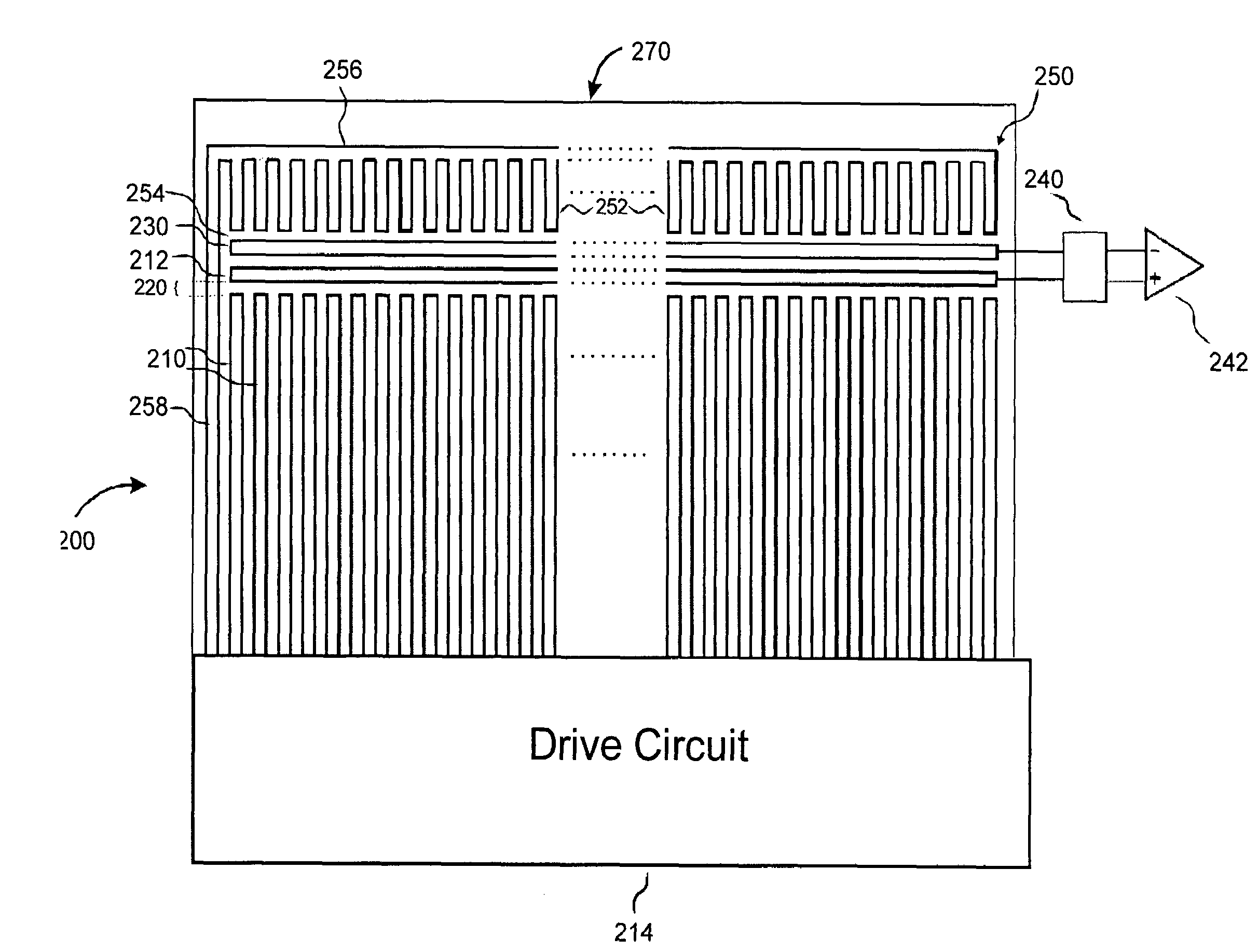 Electronic fingerprint sensor with differential noise cancellation
