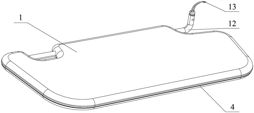 Automobile sun visor with LED atmosphere lamps capable of emitting light from periphery