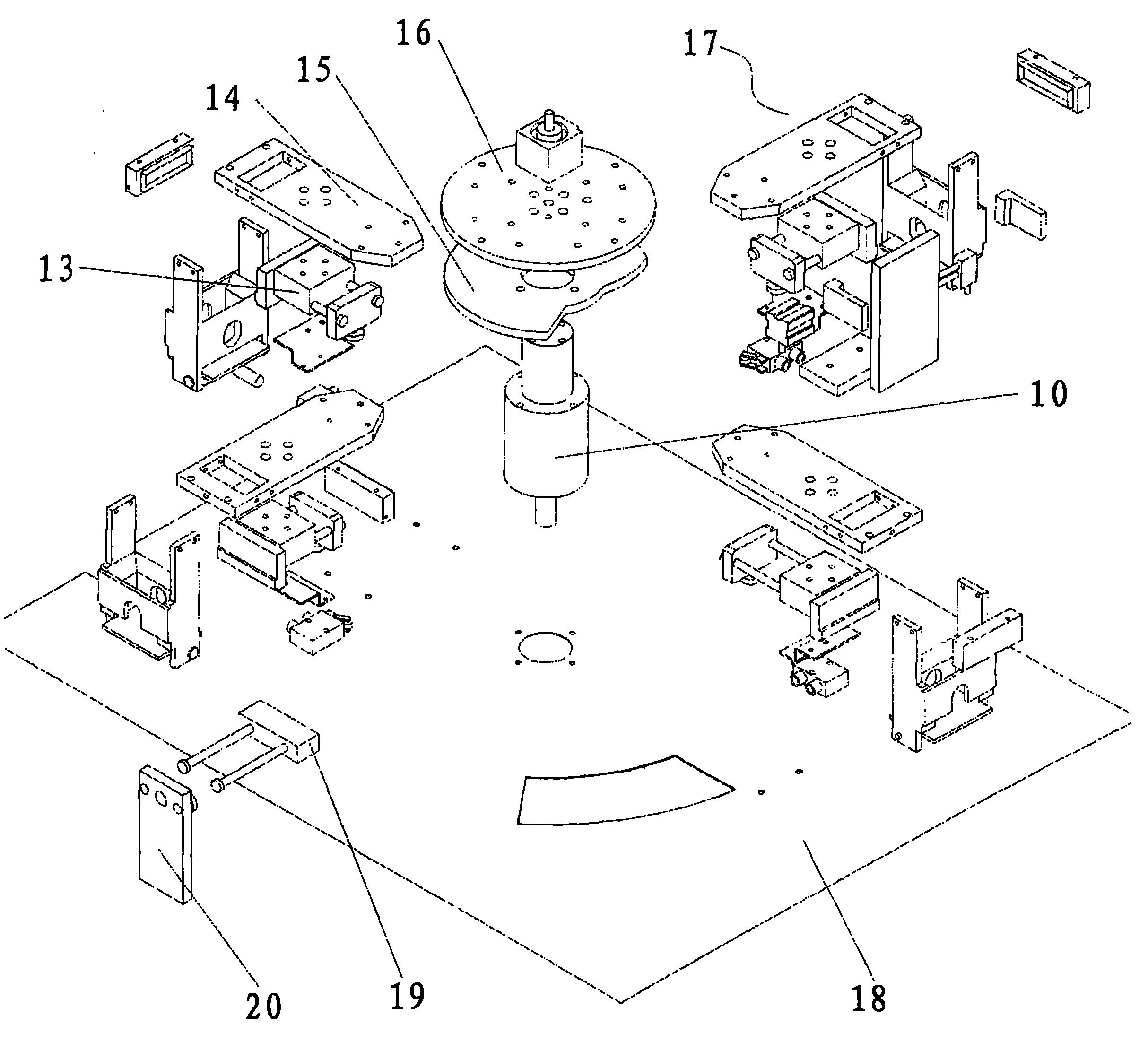 Automatic vacuum sub-packaging device for granular food products