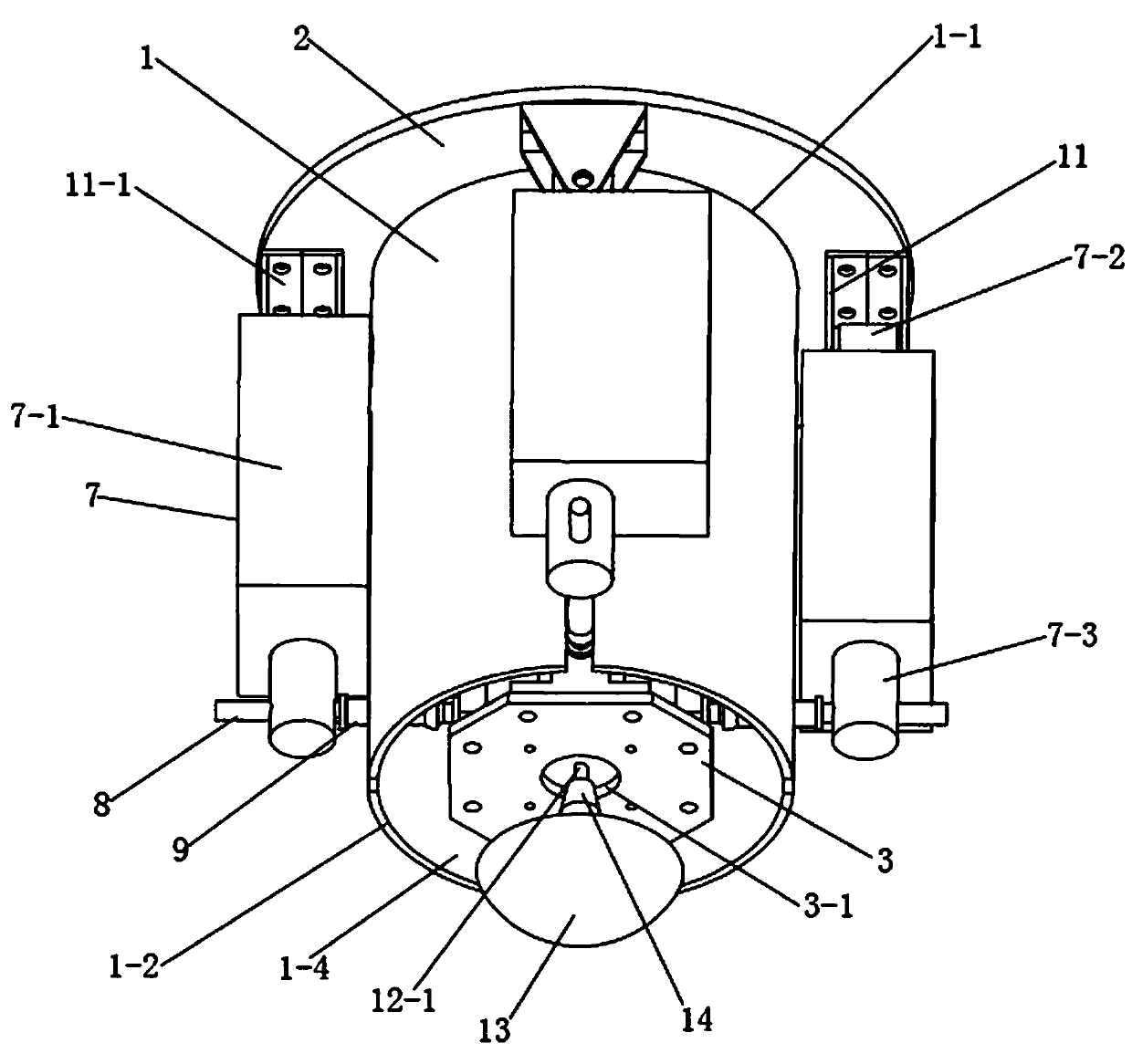 Complex curved surface polishing device