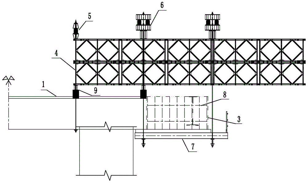 A kind of construction method and structure in construction of No. 0 block of high-pier cable-stayed bridge without supports