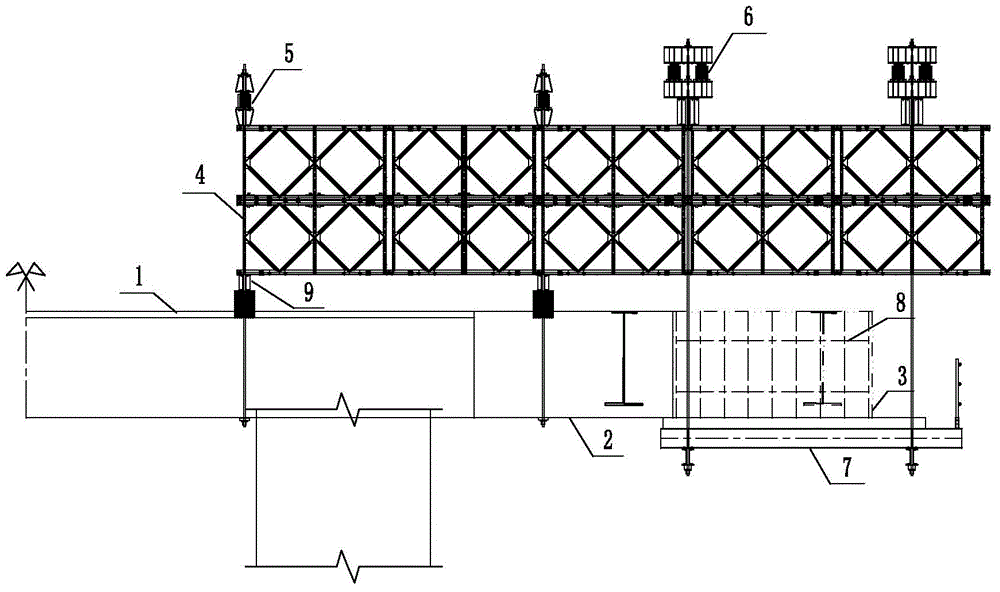 A kind of construction method and structure in construction of No. 0 block of high-pier cable-stayed bridge without supports