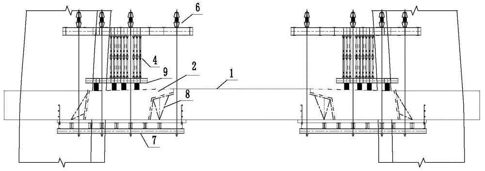 A kind of construction method and structure in construction of No. 0 block of high-pier cable-stayed bridge without supports