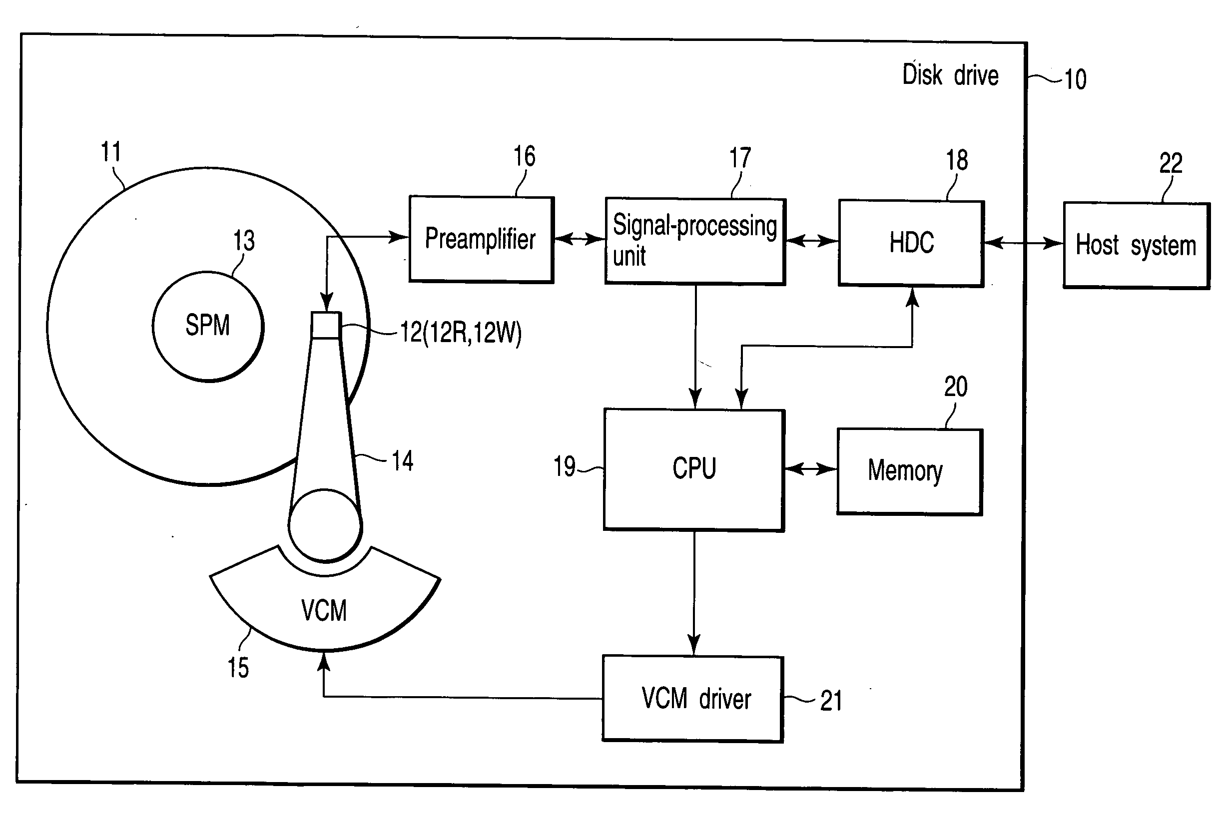 Method and apparatus for writing servo information in a disk drive