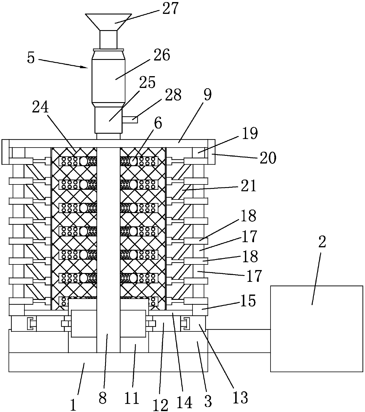 Leachate collection device for ecological remediation of sanitary landfill and construction method for leachate collection device