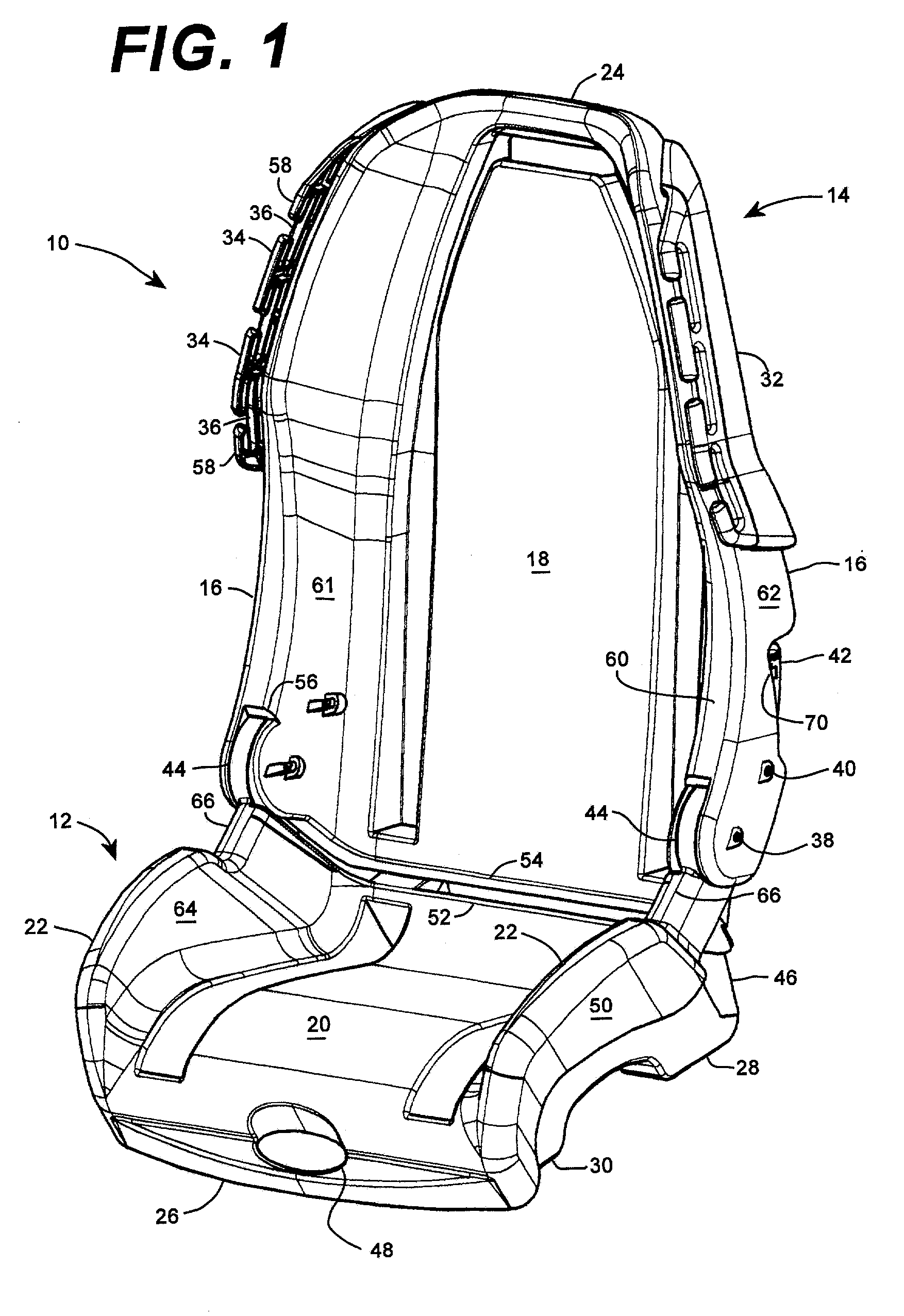 Foldable booster car seat