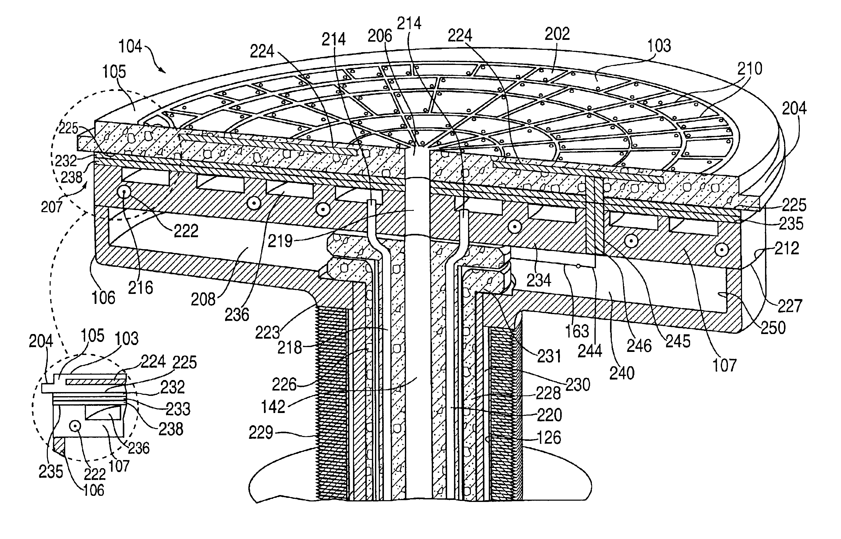 Full area temperature controlled electrostatic chuck and method of fabricating same