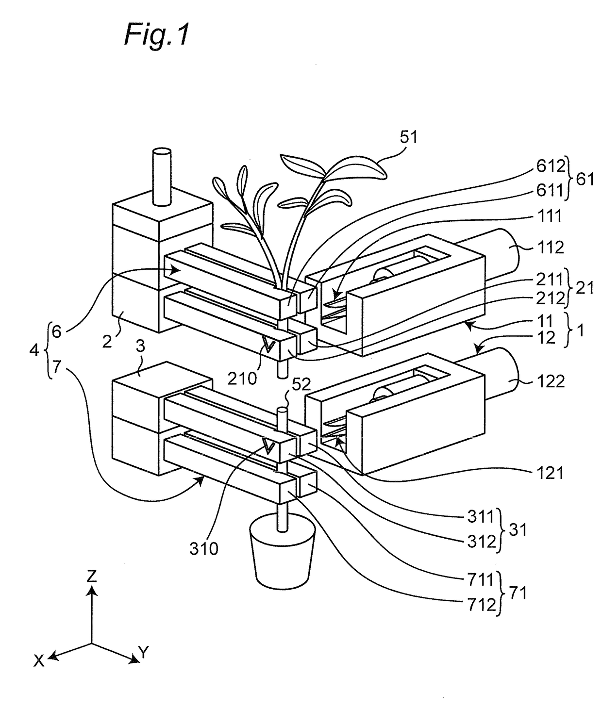 Seedling-cutting apparatus, and grafting apparatus having seedling-cutting apparatus