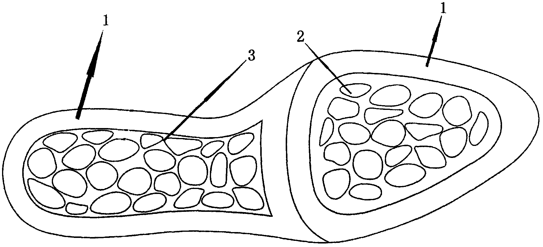 Novel massage middle sole