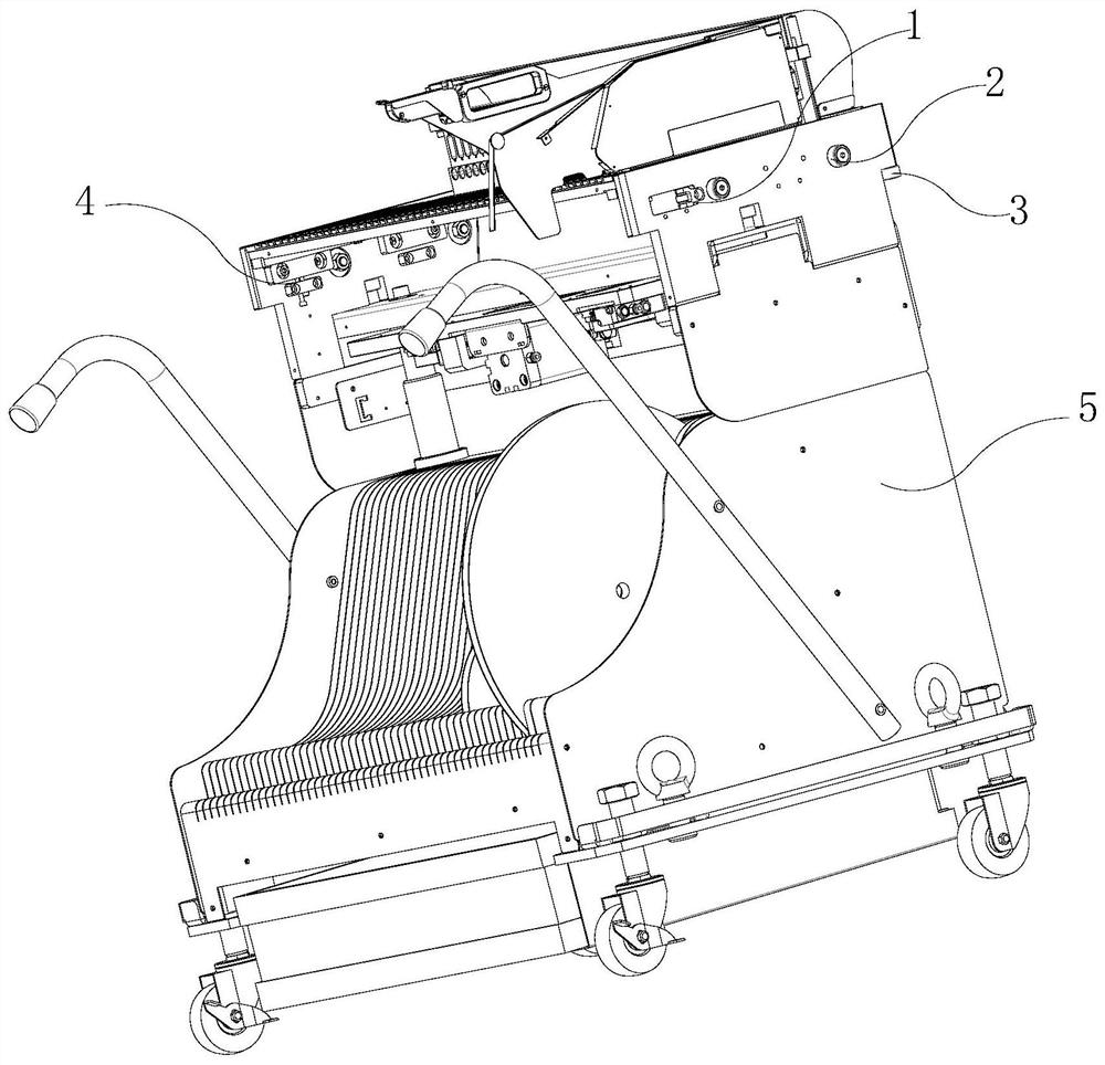 Flexible self-locking positioning device of trolley