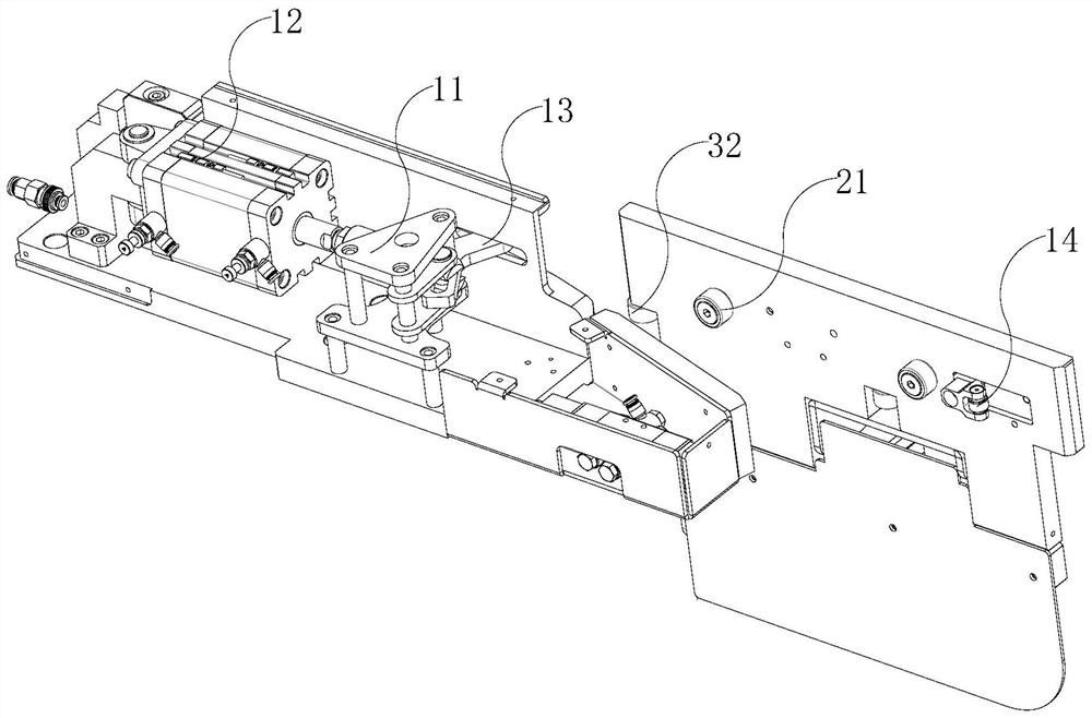 Flexible self-locking positioning device of trolley