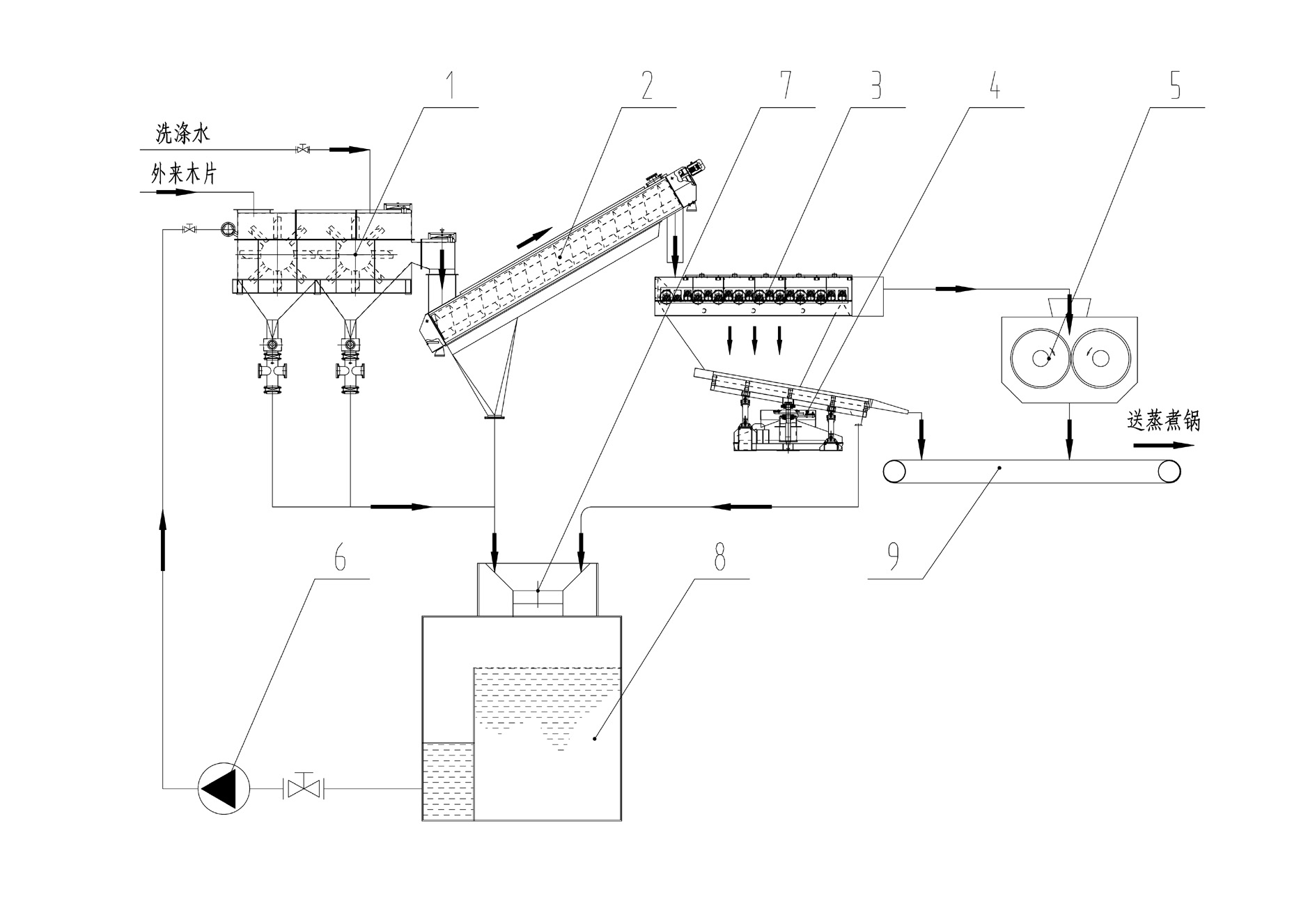 Method for treating wood chips for digestion