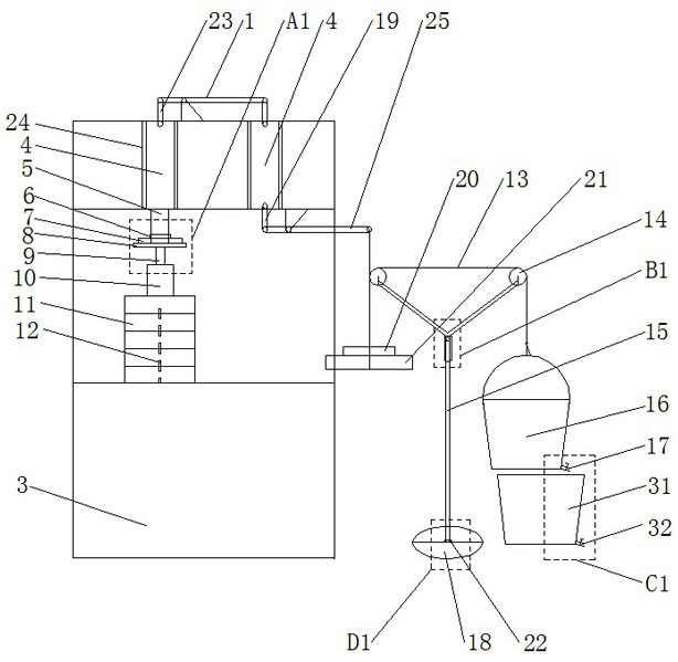 Rock rheological disturbance effect and step-by-step loading test device