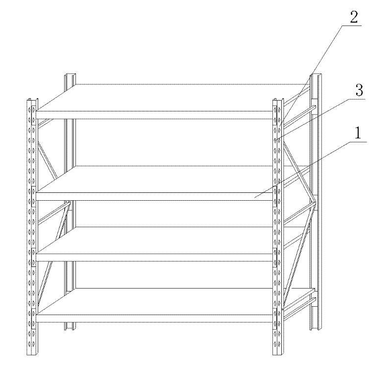 Shelf board mounting device of goods shelf