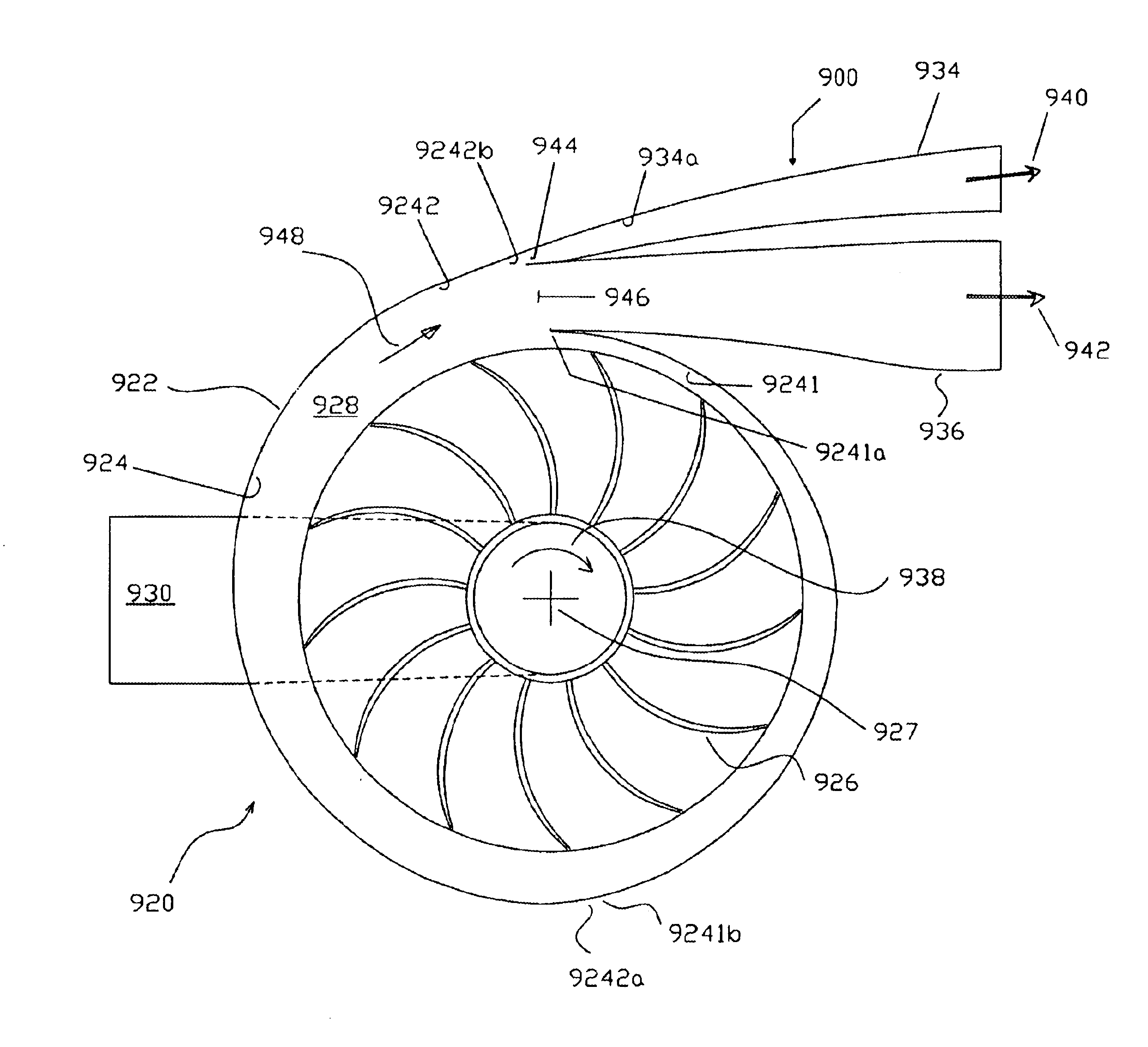 Gas separation with split stream centrifugal turbomachinery