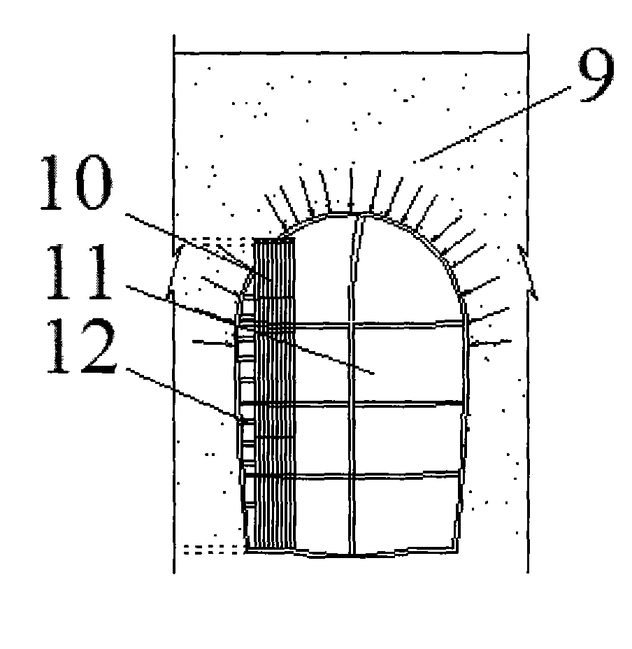 Method for tunneling construction of main structure of underground station